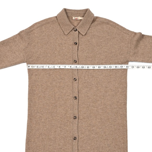 Faherty Tropical 100% Cashmere Maxi Shirtdress Women's XXS Sweater Dress Shirt - Picture 3 of 8
